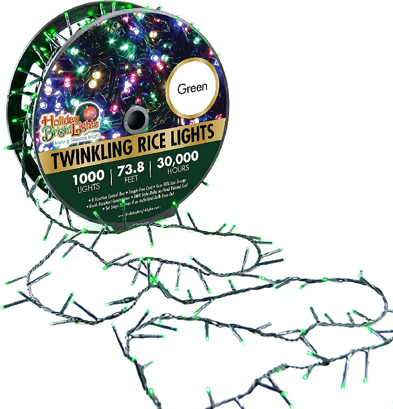 1000L Twinkling Rice Light Reel - Gr/Green