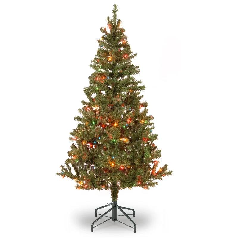 6 ft. Pre-Lit Canadian Fir Grande Tree with Multicolor Lights