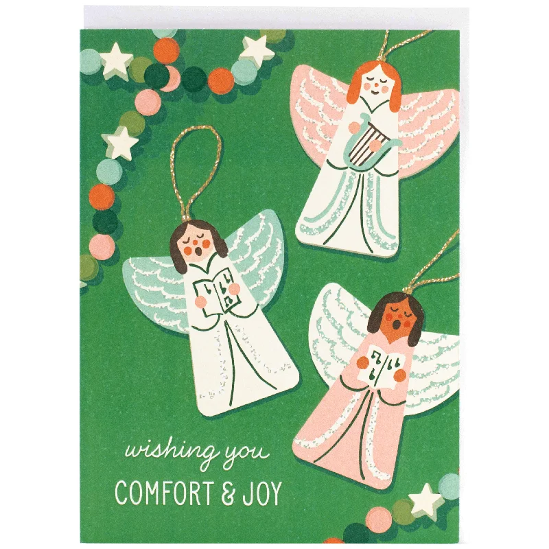 Angel Ornaments Christmas Card