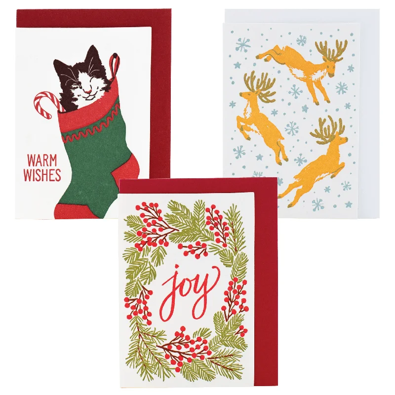 Assorted Mini Christmas Enclosure Card Set