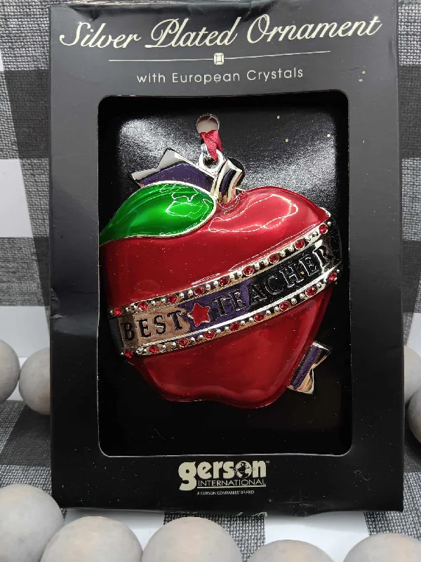 BEST TEACHER Apple Ornament