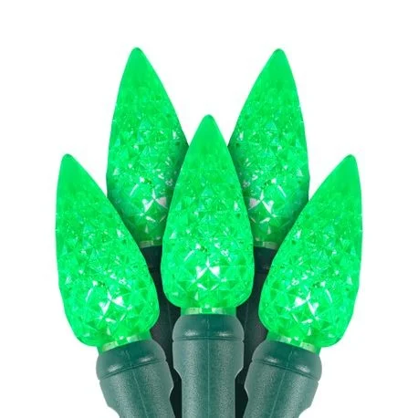 C6 LED Christmas Lights 50L Green