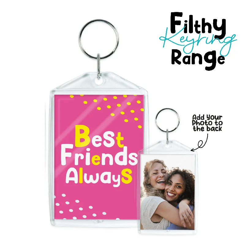 Photo Best friends Always Keyring