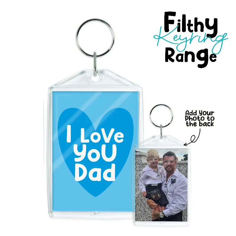 Photo Blue Dad Keyring