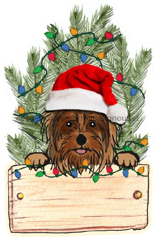 Christmas Dog Sign, wood sign, Door Hanger, DECOE-W-447, 22" Door Hanger