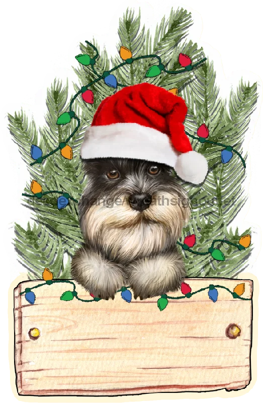 Christmas Dog Sign, wood sign, Door Hanger, DECOE-W-456, 22" Door Hanger