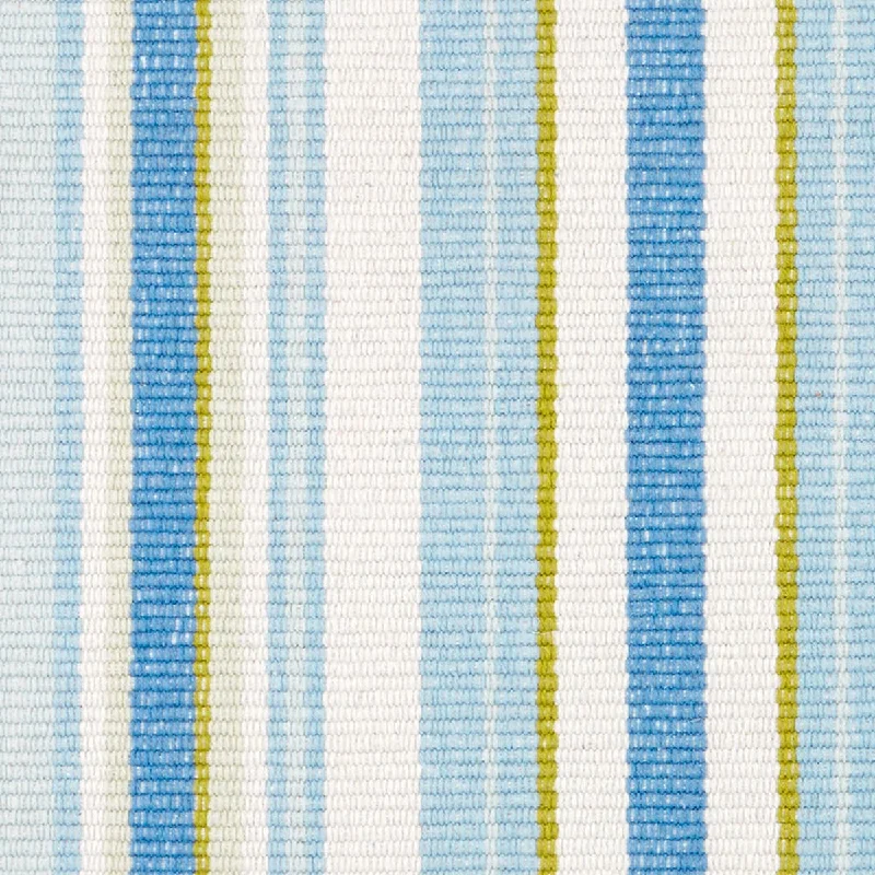 Daphne Stripe French Blue Handwoven Cotton Rug Swatch