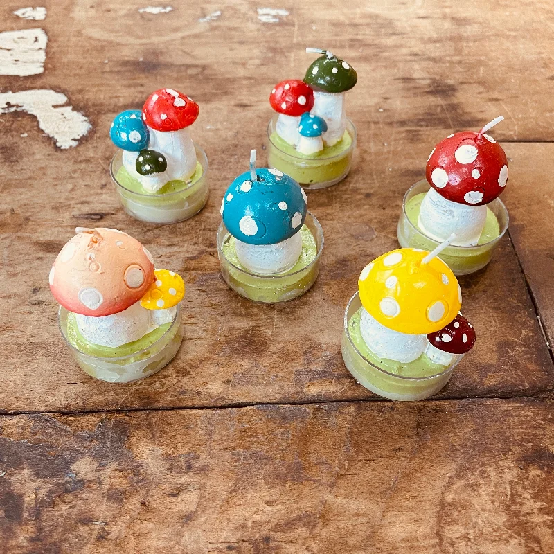 Mushroom Tea Light Candle (6 colors)