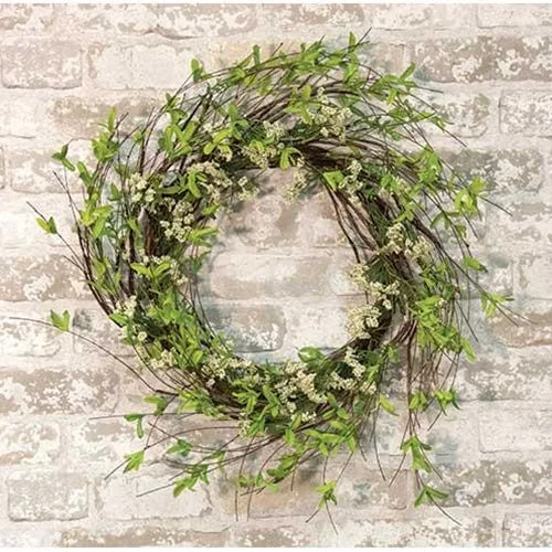 Twig Leaf & Sprite Wreath 24"