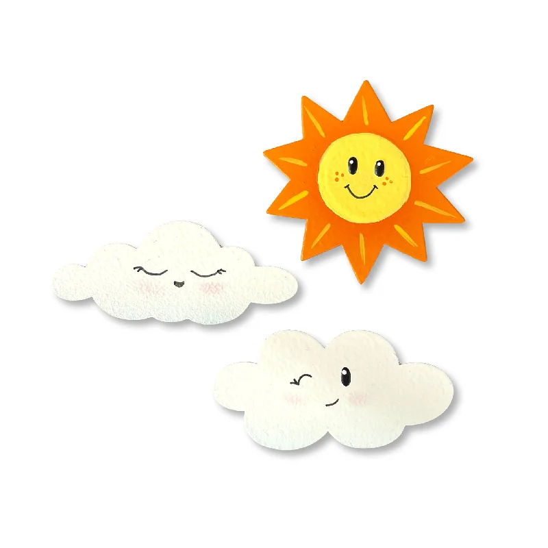 Sun & Cloud Magnets  S/3